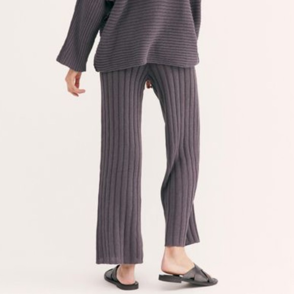 Free People Beach Imogene Ribbed Knit Sweater Flare Pants Size S - Picture 6 of 12